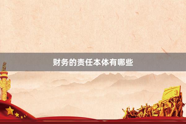 财务的责任本体有哪些